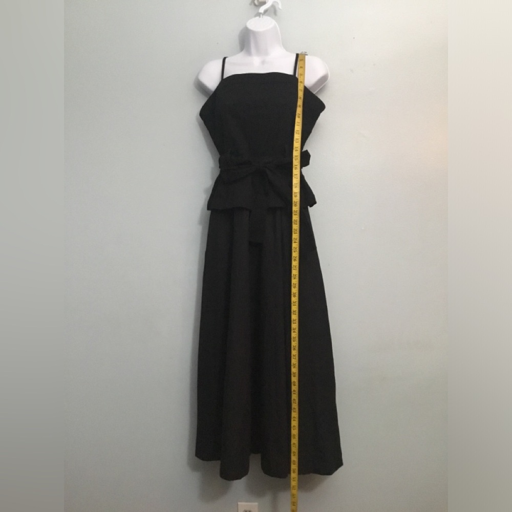 En Saison Black Strapless Peplum Evening Gown